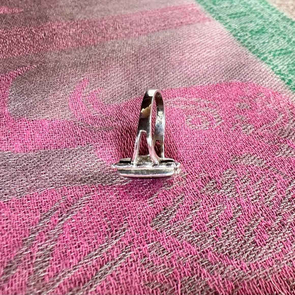 Black onyx and silver vintage 1920’s ring size 6 - Picture 4 of 4